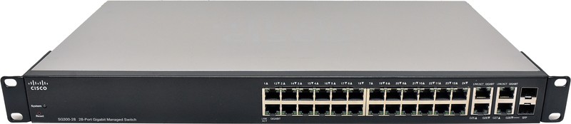 Cisco SG300-28 SRW2024-K9 28-Port RJ-45 GE Switch 2x SFP + Rack Ears