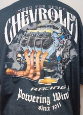 CHEVROLET PERFORMANCE RACING GRAPHIC DESIGN T-SHIRT SIZE 2XL MUSCLE CAR SPEED