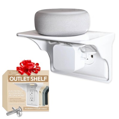 Storage Theory Power Perch - Wall Outlet Shelf Transforms Horizontal Electric...