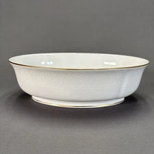 Lenox Hannah Gold Oval Serving Vegetable Bowl 9 7/8" Debut Collection Bone China