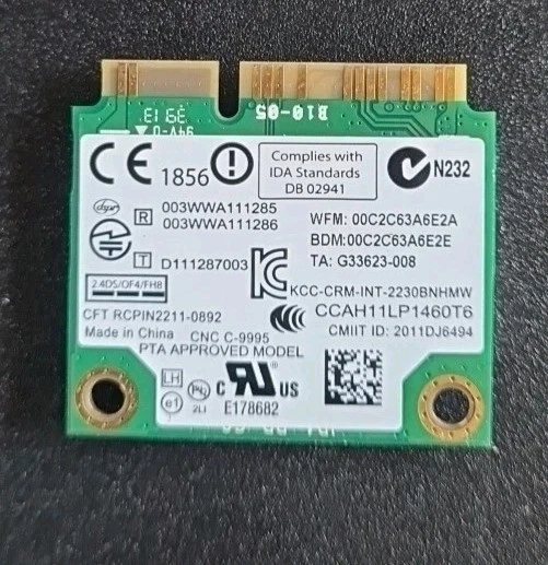 WLAN Karte Wifi 04W3765 Intel Centrino N 2230 2230BNHMW aus Lenovo ThinkPad E530 - Bild 3 von 3