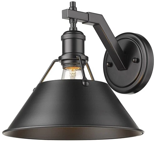 Orwell 9 3/4" High Matte Black Wall Sconce - Picture 2 of 6