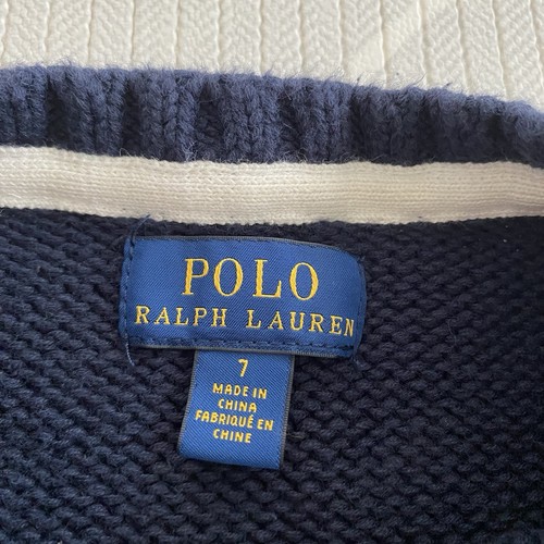 Polo by Ralph Lauren maglione blu navy a righe ragazzo taglia 7 - Foto 3 di 6