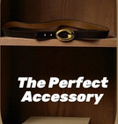 Vintage Genuine GUCCI Brown Leather Belt Gold G Logo Buckle 27