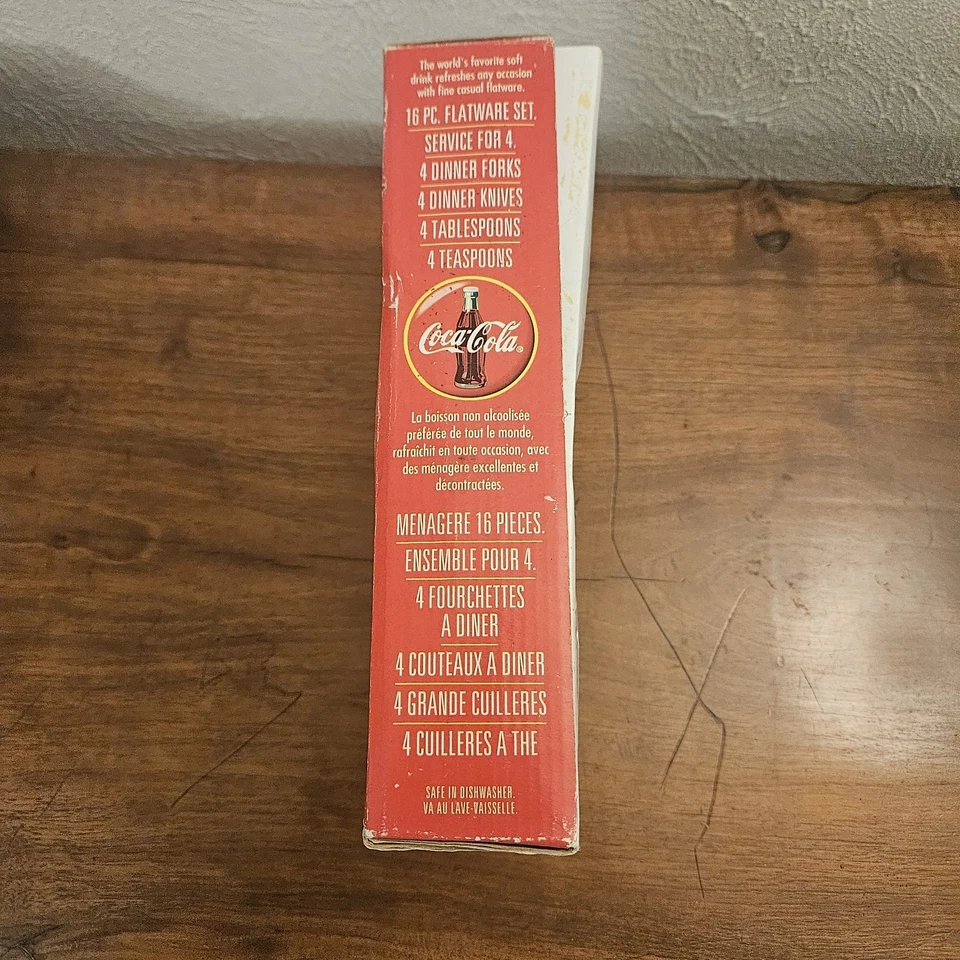 Coca-Cola 16 Piece Flatware Set Coke Bottle Contour Pattern by Gibson 1997 NEW - Image 3 of 4