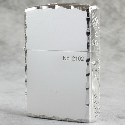 Zippo Feuerzeug 205 Satin Asia Custom / Edge Cut Gravur Rich Bird Neu in Box