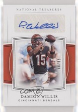 2019 Panini National Treasures Rookie Signatures 68/99 Damion Willis Auto 7zf