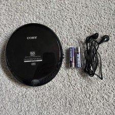 Coby Portable CD Player CD-191-BLK Anti Skip, Tested Working, Incl. Earphones