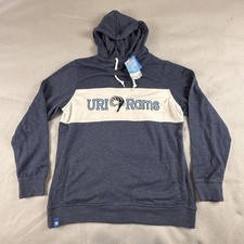 Rhode Island Rams Hoodie Womens Large Blue NCAA Basketball Sweatshirt Adidas