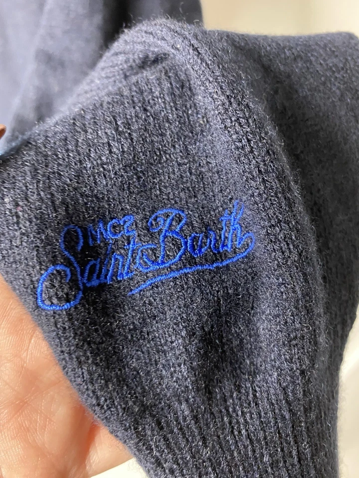 Suéter MC2 Saint Barth Hombre Azul Marino I Hate Mountains Estampado Pitufo Para Hombre Grande Foto 3 de 4