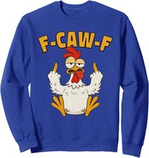 Rooster Funny Bird Fcawf Chicken Whisperer Fawk Off Unisex Crewneck Sweatshirt