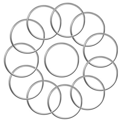 2'' Inner Diameter Stainless Steel O Rings, Seamless Metal O Rings, 2'' (12 Pcs)