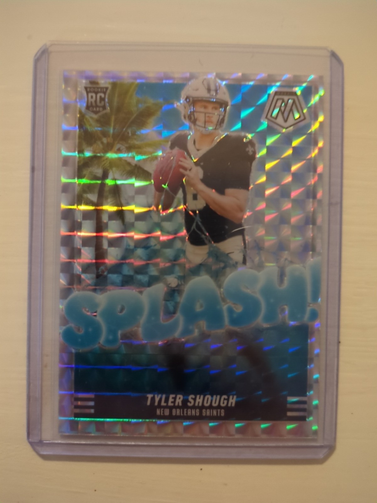 2025 Panini Mosaic SPLASH! Silver Mosaic RC Tyler Shough #17 SAINTS