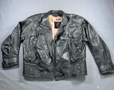 Vintage 90's Byrnes Baker Black Leather Jacket Women's Size S SEE PICS