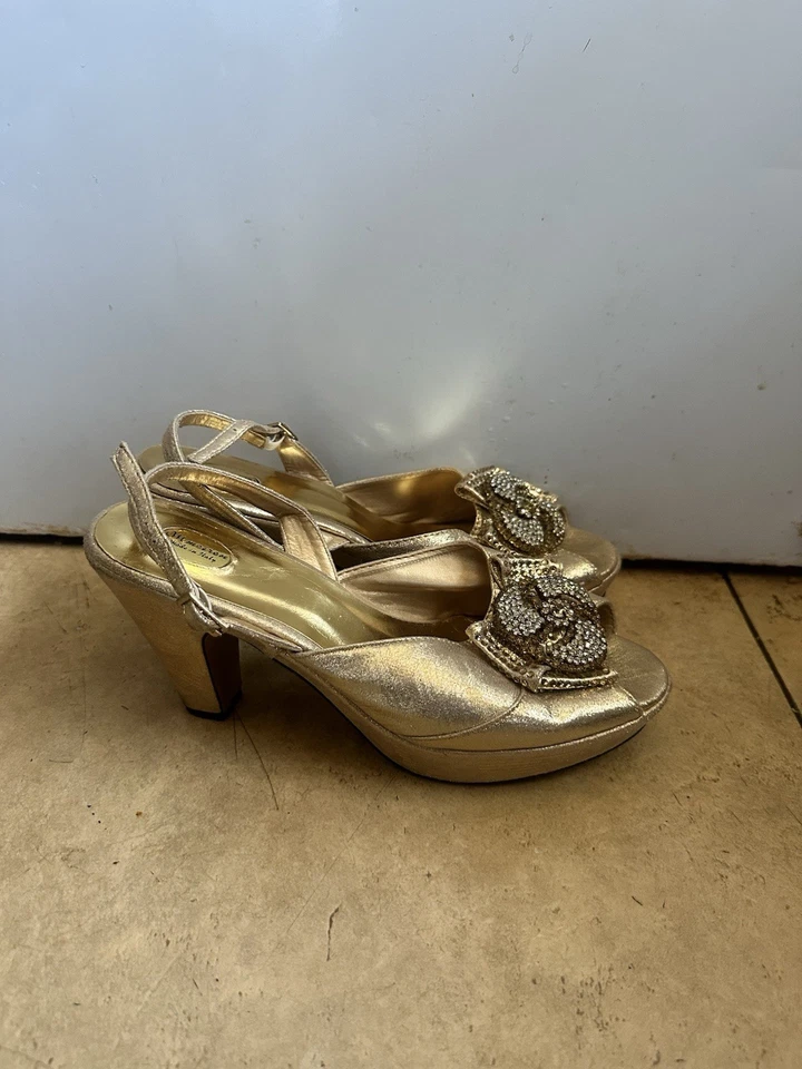 Conjunto de zapatos y bolsos africanos italianos a juego - talla 8,5 de EE. UU. (talla 39 de la UE) Foto 3 de 3