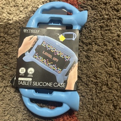 Bytech Universal Tablet Silicone Case-New-Shock Resistant-Blue-7-8  tablets