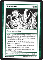 Built Bear Mystery Booster 2 Playtest Card