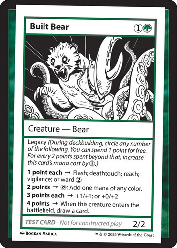 Built Bear Mystery Booster 2 Playtest Card