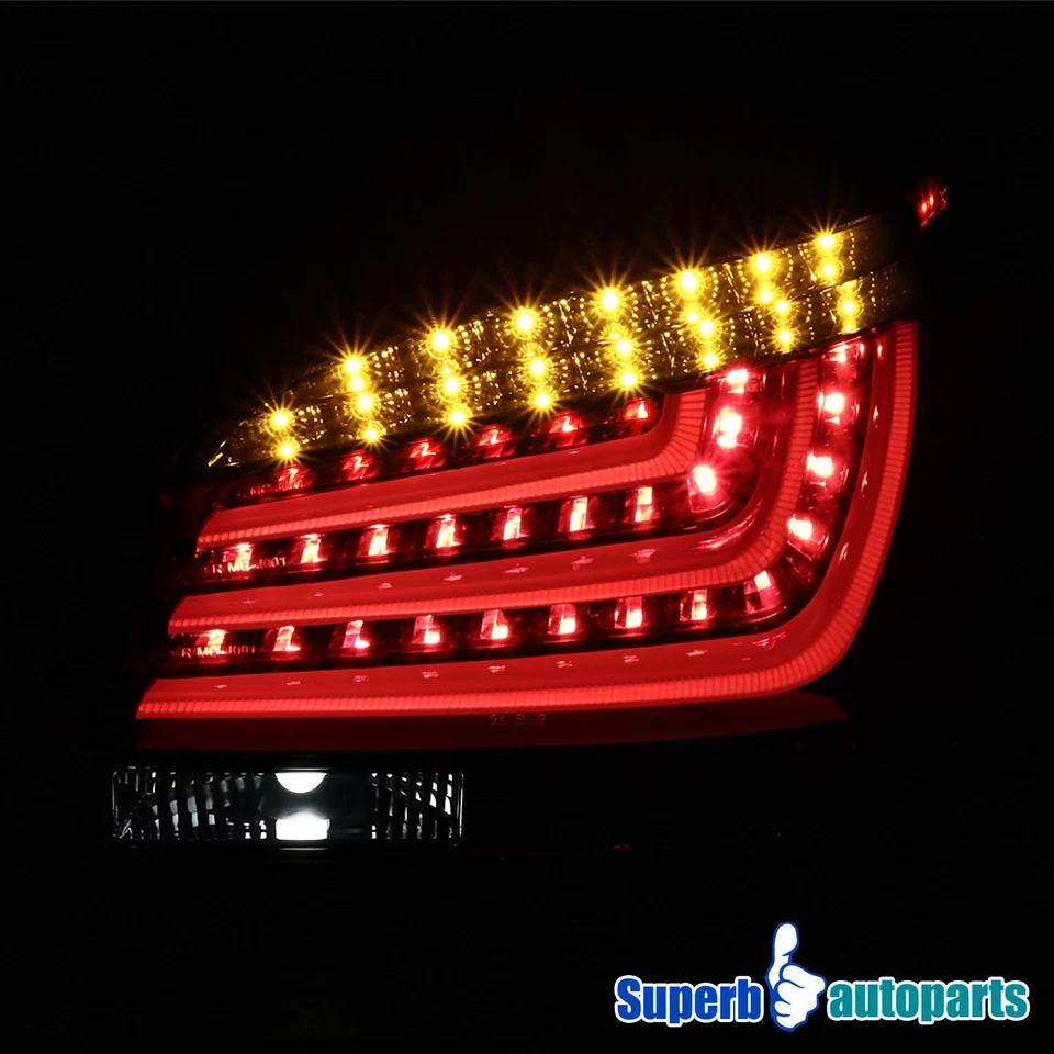 Fits 2004-2007 BMW E60 5-Series LED Bar Glossy Black Housing Smoke Tail Lights - Imagem 4 de 4