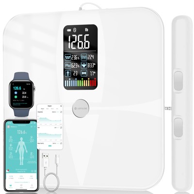 Body Composition Scale, 8 Electrode Bathroom Smart Scale with Bmi, Body Fat, ...