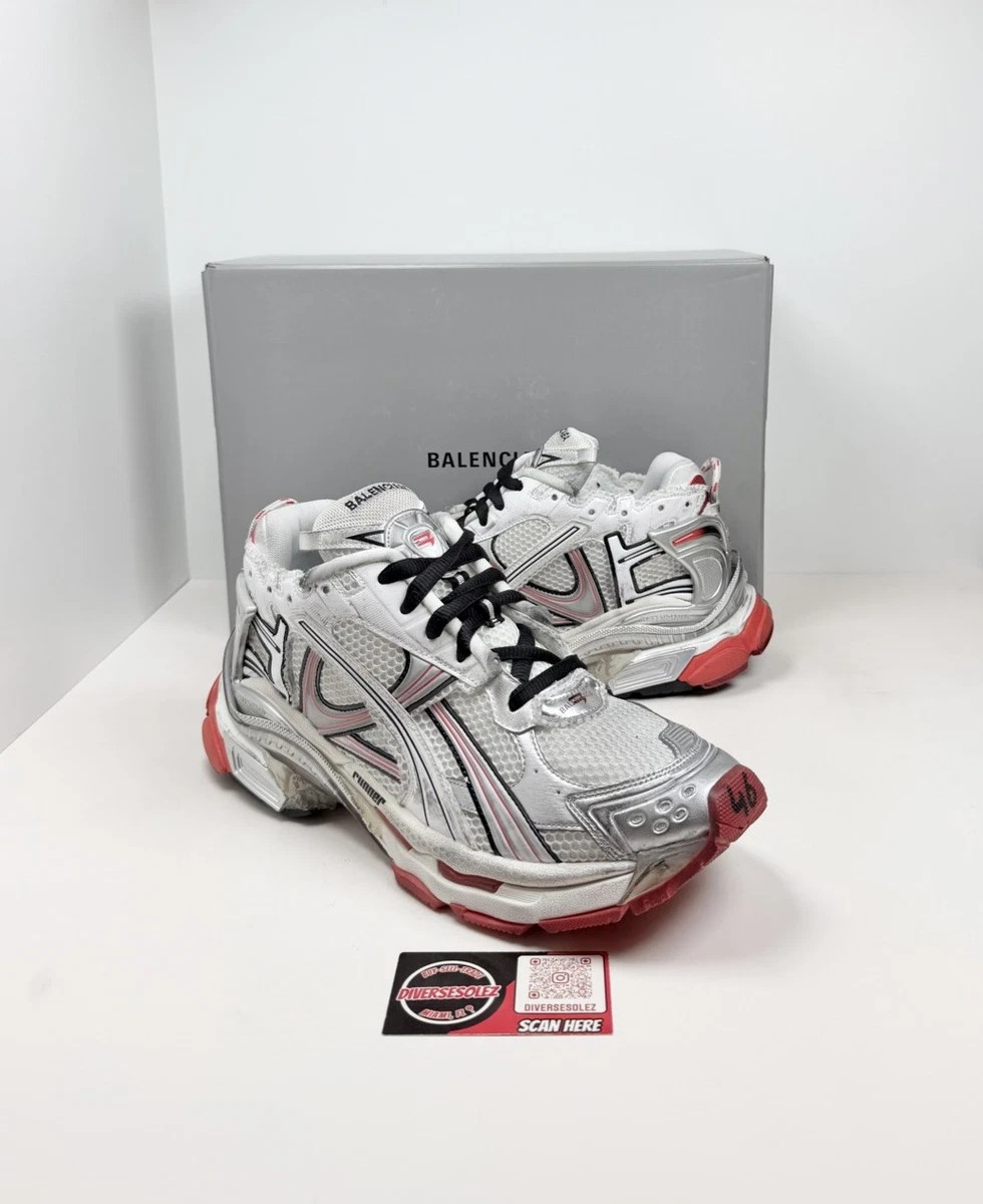 Balenciaga Runner Sneaker White Red for sale | eBay