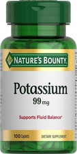 Nature  s Bounty Potassium 99mg 100 Ct   Supports Heart, Muscle  Fluid Balance