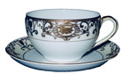 Noritake Christmas Ball 16034 Tea Cup & Saucer Japan Gold Painted