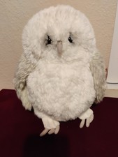 Dakin Lou Rankin Snowy Owl Plush White Stuffed Animal Toy 11" Amber Eyes