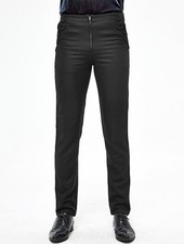 Devil Fashion Gothic Punk Pants Floral Braid Dark Fitted Men Trousers