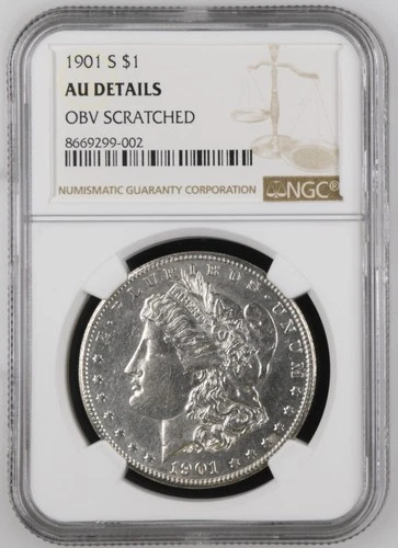 1901 S Morgan Silver $1 OBV Scratched NGC AU Details 8669299-002