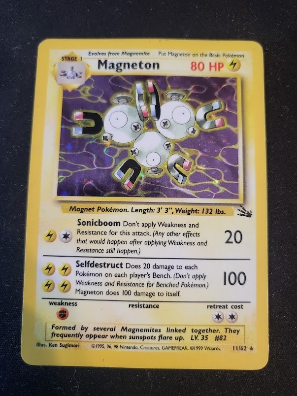 Magneton 11/62 Fossil Holo 1995 PTCG rare unlimited Pokemon Card