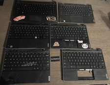 Lot of 6 Chromebooks NO SCREEN FOR PARTS ONLY READ