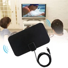 TV Antenna HDTV Flat HD Digital Indoor Amplified 50-Mile Ran TVFox VHF UHF -y-