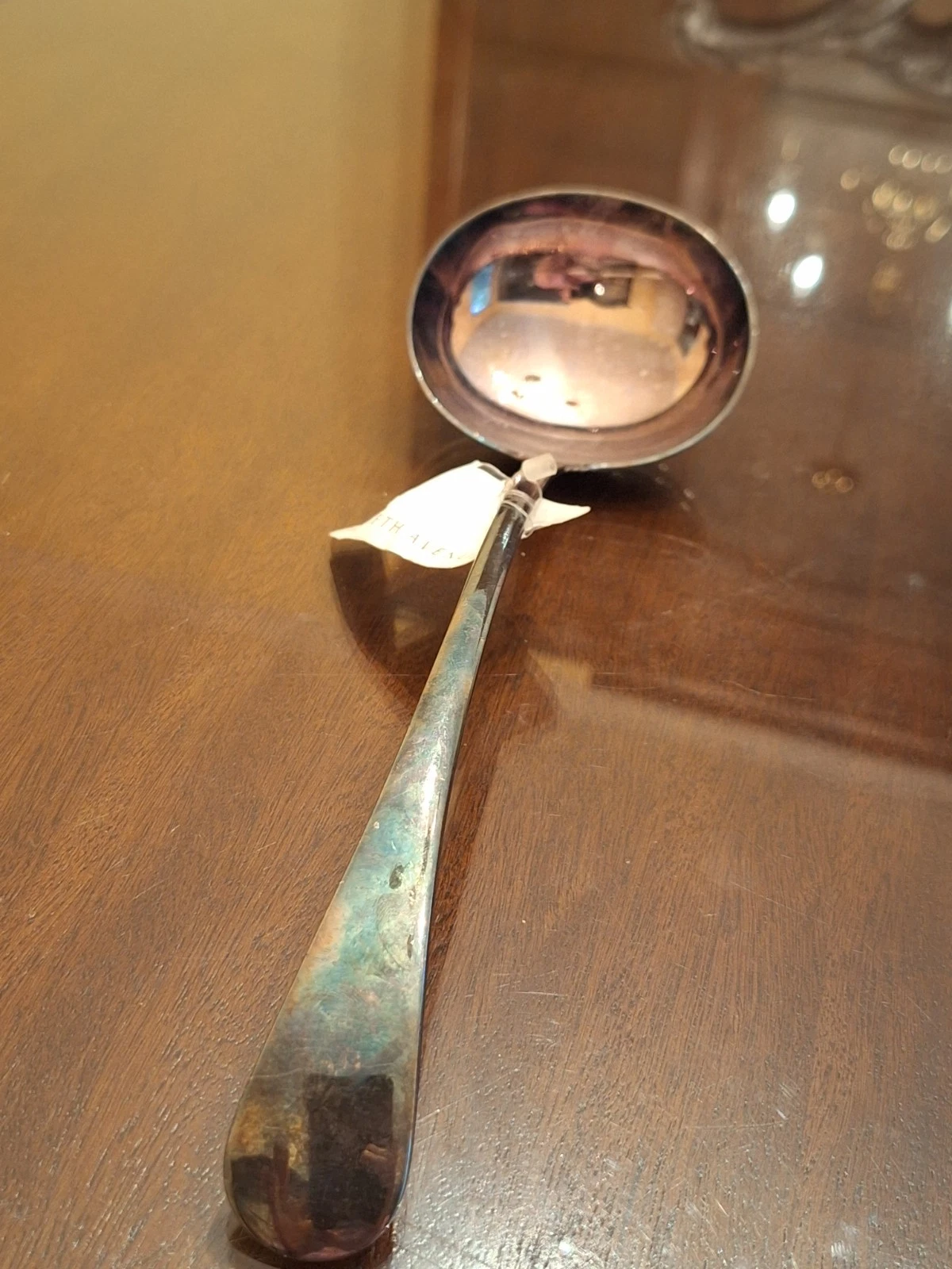 Mappin Brothers 11" Sun Mark Electroplated Silver Soup Ladle, Antique