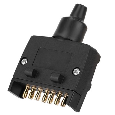 Australian 7 Pin Flat Male Trailer Socket Plug Connector Adapter For Caravan SET