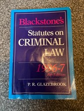 blackstone's statutes on criminal law 1996-7