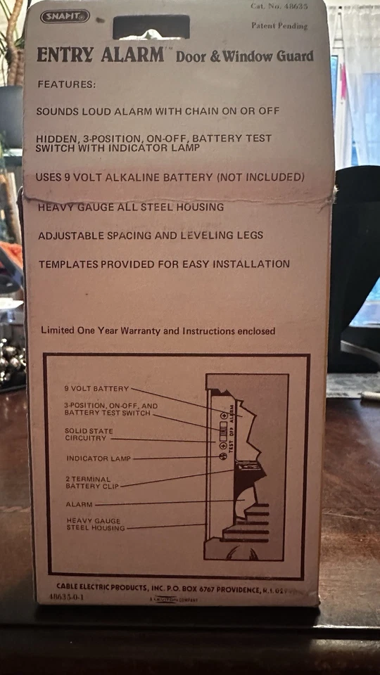 Puerta y ventana de alarma de entrada vintage LEVITON Snapit latón dorado años 80 70 decoración retro Foto 4 de 4