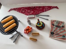 Our Generation Doll BBQ Grill Picnic Playset Hot Dogs and corn, Fits 18" Dolls