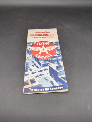 Flying A Service Washington DC Street Maps Tidewater Oil Company