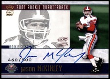 Jason McKinley Houston Cougars 2001 Crown Royale Pacific Auto RC #19 SN #460/500