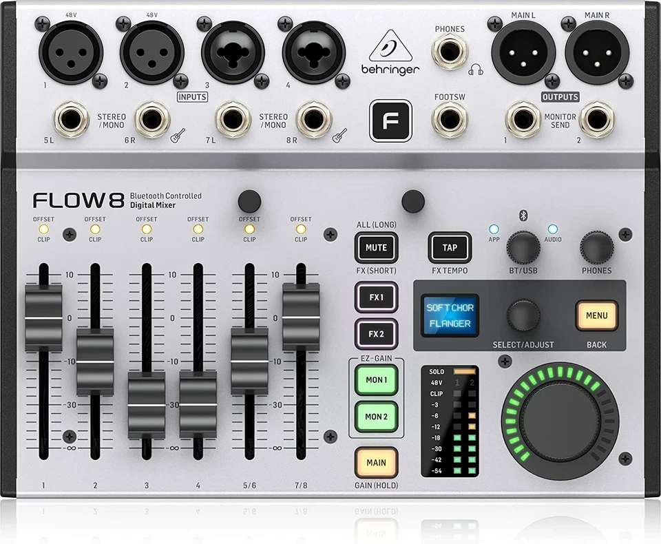Behringer FLOW 8 Digital Mixer Bluetooth USB Multi-channel Audio Interface - Image 2 of 4