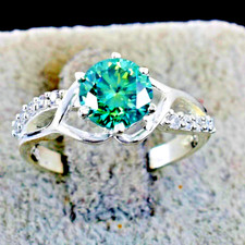 Amazing 1.80 Ct Certified Blue Round Cut Diamond Ring ! No Tarrif.