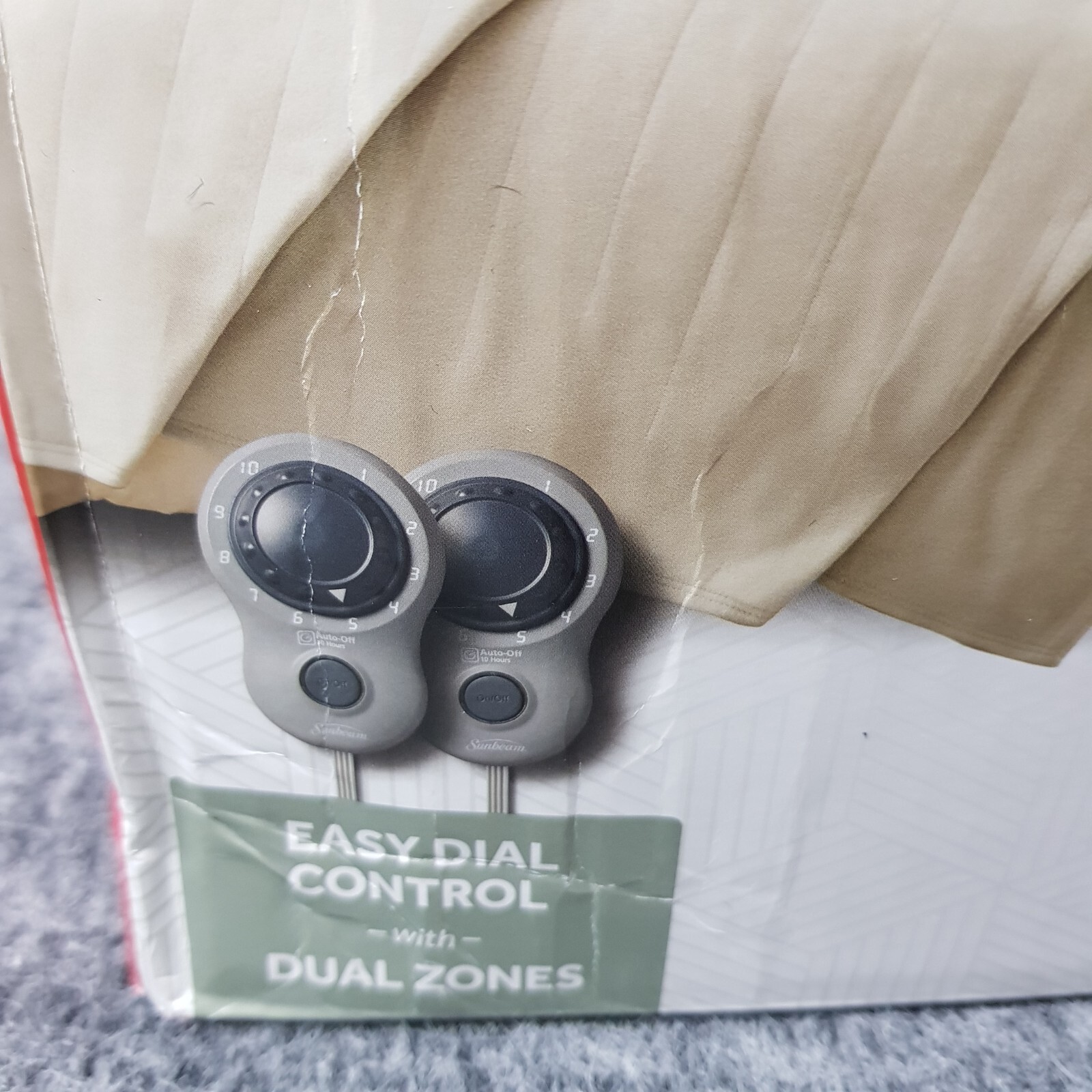 Sunbeam Queen Size Electric Fleece Heated Blanket w/ Dual Zone Control