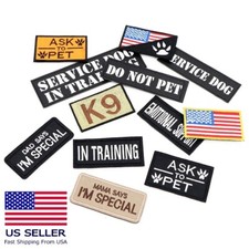 12 Pieces Tactical Patch Bundle For Dog Vest Harness Collar Personalized Patches