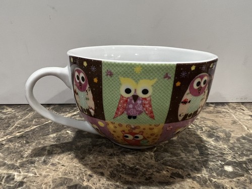 Owls Creative Tops Patchwork Coffee Tea Mug Cup Birds Quilt Pattern