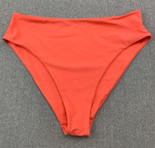 Zaful Bikini Briefs Tankini Swimsuit Bottoms Womens sz 10 Peachy Orange High Cut