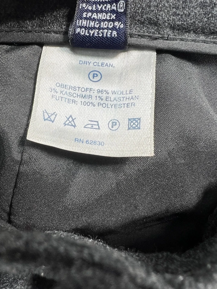 Lands End Dress Pants Womens size 10 Tall Gray Wool Blend Stretch Lined Pleated - Image 4 of 4