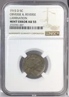 1915-D 5C Buffalo Nickel OBV&REV lamination NGC AU55 #