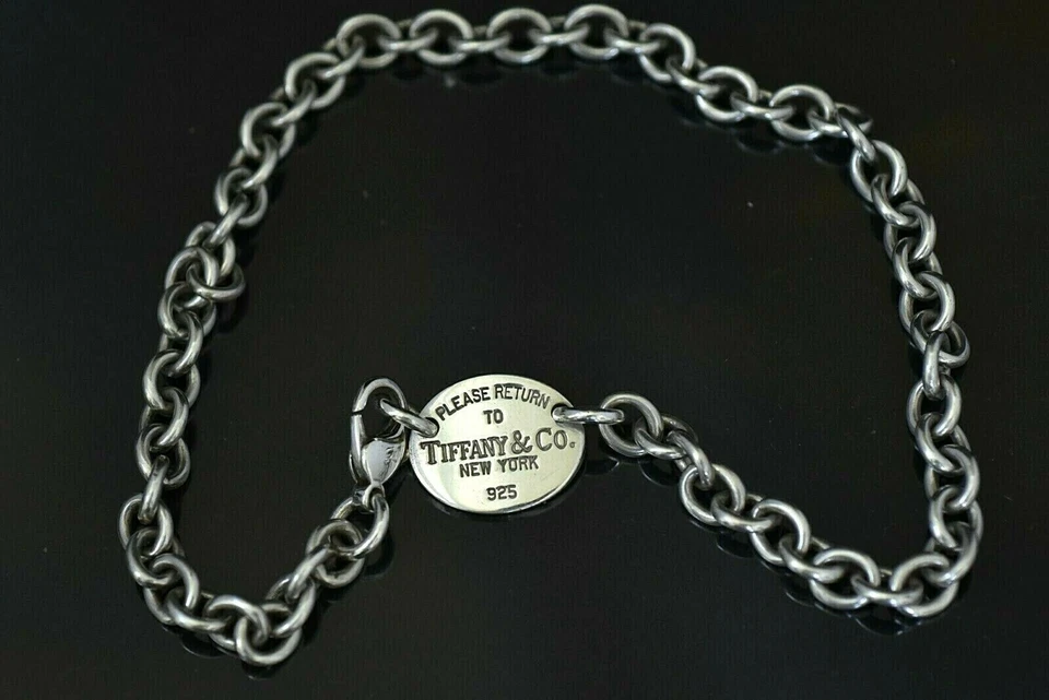 TIFFANY & CO SOLID STERLING SILVER BRACELET - 15 INCH - CONTEMPORARY - 60 GRAMS - Image 3 of 3