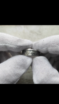 German Silver Coin Ring - Silver 5 Marks Coin Ring- Deutschland